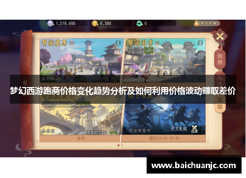 梦幻西游跑商价格变化趋势分析及如何利用价格波动赚取差价